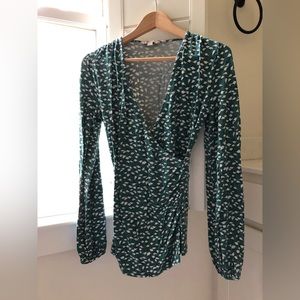 Boden Jersey Wrap Top